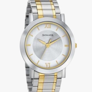 Sonata Utsav Quartz Analog Silver Dial Two Toned Silver & Gold Stainless Steel